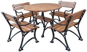 The right outdoor furniture set can be the difference between an ordinary open space and an incredible outdoor oasis, so ensure yo u get yours right with a stylish garden furniture set from onbuy's vast and impressive online collection. Casa Padrino Art Nouveau Garden Furniture Set Brown Black 1 Garden Table 4 Garden Chairs With Armrests Garden Terraces Catering Furniture