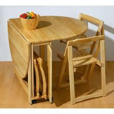Foldable Dining Table Rubberwood Combined With Chairs And Wooden Floor Folding Kitchen T Small Kitchen Tables Chairs For Small Spaces Dining Table Small Space
