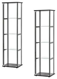 Add to favorites brass and glass display case miniature curio box table top showcase. Set Of 2 Contemporary Glass Curio Cabinet In Black Contemporary China Cabinets And Hutches By Homesquare Houzz