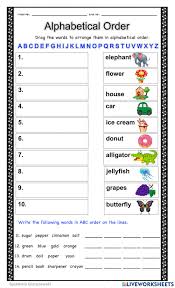 Alphabetical countries worksheet · 1 · alphabetical order activity. Alphabetical Order Online Pdf Worksheet For 3