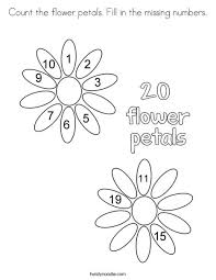 Find more flower petals coloring page pictures from our search. Count The Flower Petals Fill In The Missing Numbers Coloring Page Twisty Noodle