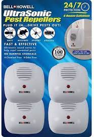 Will an ultrasonic sound bug repeller get rid of bugs roaches? Bell Howell Ultrasonic Pest Repellers 4 Pack Chewy Com