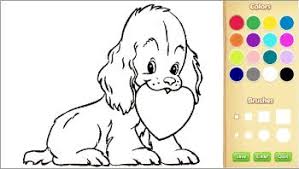 Cartoon wild animals coloring page. Online Kids Winter Coloring App