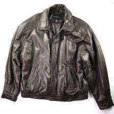 Croft Barrow Brown Soft Genuine Leather Bomber Jacket Coat Mens Xl Croftbarrow Flightbombe Cool Jackets For Men Leather Jacket Men Leather Jacket Men Style