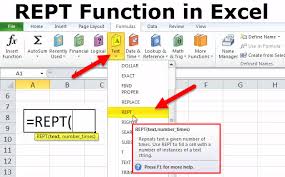 Rept Function In Excel Formula Example How To Use Rept