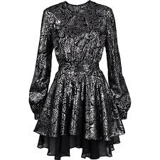 Just Cavalli Lace Layered Long Sleeve Metallic Dress 195 Liked On Polyvore Featuring Long Sleeve Lace Gown Long Sleeve Evening Gowns Lace Evening Dresses