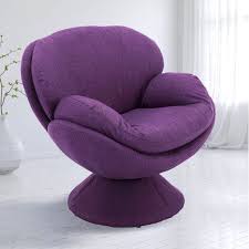 Swivel Scoop Comfy Chair Purple Walmart Com Comfy Chairs Chair Fabric Accent Chairs