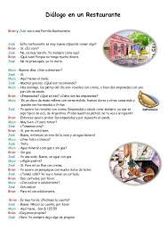 Dialogo En Un Restaurante Teaching Spanish Spanish Language Spanish Basics