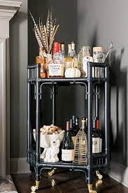 Pin By Waiting On Martha On Styling Gold Bar Cart Bar Cart Styling Bar Cart
