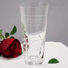 Modern interior design also includes modern living accessories. Engraved Tiesto Conical Crystal Vase The Gift Experience