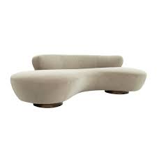 Home / sold items / vladimir kagan cloud sofa (sold). Sophisticated Curved Sofa On Walnut Bases By Vladimir Kagan Decaso Curved Sofa Organic Sofa Design Cloud Sofa