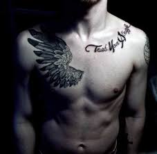 Although there isn't a deeper meaning for single wing tattoo designs, this is a very popular design for women with ink. Chest Wing Tattoo For Men Novocom Top