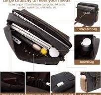 Amazon.com: Bolsa de mensajero vintage para hombre de 15.6 pulgadas,  impermeable, de piel auténtica, lona encerada, bolsa de hombro, maletín  para ...