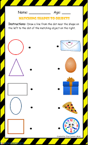 A collection of english esl shapes worksheets for home learning, online practice, distance learning and english classes to teach about. Matching Shapes To Objects Worksheet