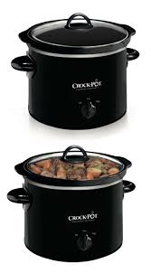 Slow Cookers And Pressure Cookers 20672 Kitchen Small Cooking Crock Pot 2 Quart Round Manual Slow Cooker Black N Slow Cooker Crock Pot Slow Cooker Crockpot