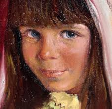 Portrait of a Girl, Oil Painting by Sandu Liberman