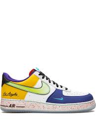 Nike air force 1 `07 skeleton qs black glow halloween uk 4 5 6 7 us new. Nike Air Force 1 07 Lv8 What The La Sneakers Farfetch Com