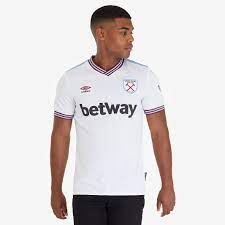 Spieler fussballtrikots, kinder fussballtrikots, damen fussballtrikots, nationalmannschaften fussballtrikots und trainingskleidung. Umbro West Ham 19 20 Auswartstrikot Brilliant Weiss Vista Blau Weinrot Herren Fanbekleidung Trikots