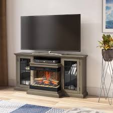 Rosalind Wheeler Gretchen Tv Stand For Tvs Up To 65 Inches With Electric Fireplac Fireplace Tv Stand Electric Fireplace Electric Fireplace Entertainment Center