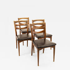 Mid century modern dining chairs set of 4. American Of Martinsville American Of Martinsville Mid Century Walnut Dining Chairs Set Of 4