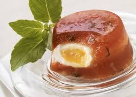 Oeufs Poches En Gelee De Tomates Au Basilic Gelee De Tomate Recette Oeuf Poche Recette Oeuf