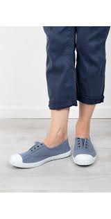 Victoria Shoes Dora Blue Organic Cotton Washable No Lace Pump in Azul Blue  36