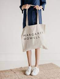 Pouch bag washed waxed cotton black os. Margaret Howell Logo Tote Bag Natural Garmentory