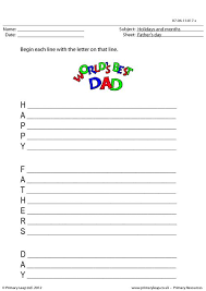 How many apply to your dad? Holidays And Months Father S Day Acrostic Poem 2 Worksheet Primaryleap Co Uk