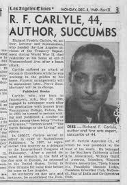 Richard Fredric Carlyle (1905-1949)