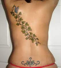 3d Ivy Vine With Butterfly Tattoo On Full Back Vine Tattoos Ivy Tattoo Tattoos