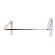 For example, if the rod is mounted into drywall, the weight may pull it out which will damage the wall and possibly the clothes as well. Quikcloset 60 In White Abs Plastic Collapsible Wall Mounted Clothes Hanging System Closet Rod 3 Piece Ah3x12 M The Home Depot Hanger Storage Wall Mounted Closet Clothes Storage Systems