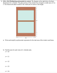 This number gives the measurement, in inches, of the rim diameter, which is essential to know if you're getting new rims or wheels. 1 10 4 10 6 Multiplying Polynomials In Context Chegg Com