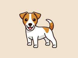 jack russell terrier dog design art cute dog cartoon dog illustration