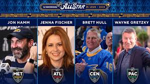 Things to do near wayne gretzky sports centre. Jon Hamm Jenna Fischer Brett Hull And Wayne Gretzky Are Nhl All Star Game Honorary Captains The Blender Stltoday Com
