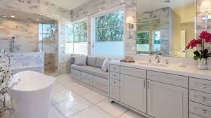 marble bathroom with soaking tub bel air mansion smart home technology luxury mansion bathrooms