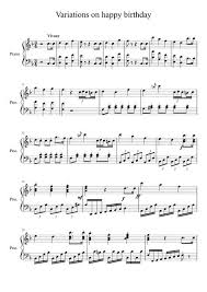 4 Variations On Happy Birthday Happy Birthday Happy Birthday