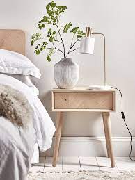 Chevron Oak Bedside Table Bedside Table Decor Home Decor Bedroom Room Decor Bedroom