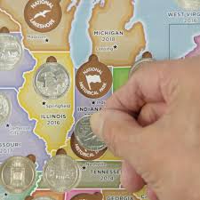 Official whitman statehood quarter folder. National Park Quarter Collection Book Folder Map 11 X 7 National Parks Quarter Coins Paper Money Albums Folders