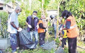 Kemudian kita gambarkan pepohonan di sekitar gunung. Membentuk Minda Sikap Kelas Pertama Cintakan Kebersihan
