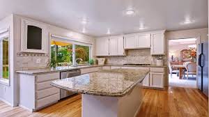 Granite floor tiles in the philippines. White Kitchen Cabinets With Santa Cecilia Granite Youtube