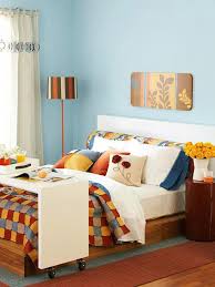 Colorful Diy Bedroom Projects You Can Do In A Weekend Bedroom Makeover Bedroom Decor Bed Table On Wheels