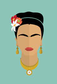 Frida Kahlo Icon Print Original Design Ilustracao De Rostos Ilustracoes Graficas Pinturas De Praia Em Tela