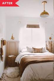 Before And After A Tiny 1990s Bedroom Becomes A Hotel Worthy Escape Small Guest Bedroom Bedroom Refresh Guest Bedroom