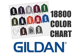 Gildan 18800 Quarter Zip Sweatshirt Color Chart