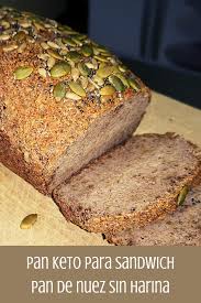 Pan Keto Sandwich Pan De Nuez Low Carb Lchf Sin Gluten Sin Harina Sin Azucar Pan De Nuez Pan Para Sandwich Mejores Recetas
