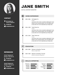Modern Black And White Resume