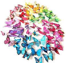 Beautiful insects isolated on white background. Livegallery 72 Pcs 6 Colors Removable 3d Diy Beautiful Butterfly Wall Decals Colorful Butterflies Art Decor Wall Stickers Murals For Kids Baby Boy Girls Bedroom Classroom Offices Tv Background Buy Online At