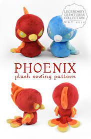 Phoenix Bird Plush Pdf Sewing Pattern Etsy Sewing Stuffed Animals Animal Sewing Patterns Stuffed Animal Patterns