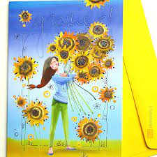 Un bellissimo e allegro mazzo di girasoli è perfetto per augurare un buon compleanno felice che riempirà di gioia chi lo riceverà. Pin Su Dire Grazie