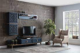 weltew boston duvar unitesi mavi wall unit apartment living room home room design